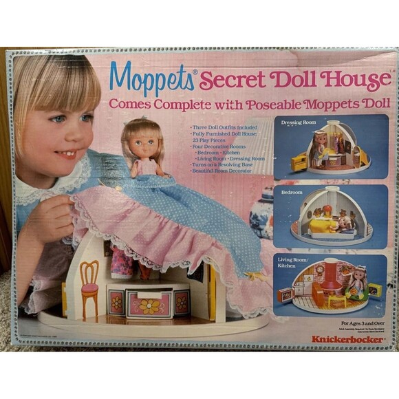 Knickerbocker Other - NEW & COMPLETE Knickerbocker Moppets Secret Doll House 1980 Mint Condition Rare